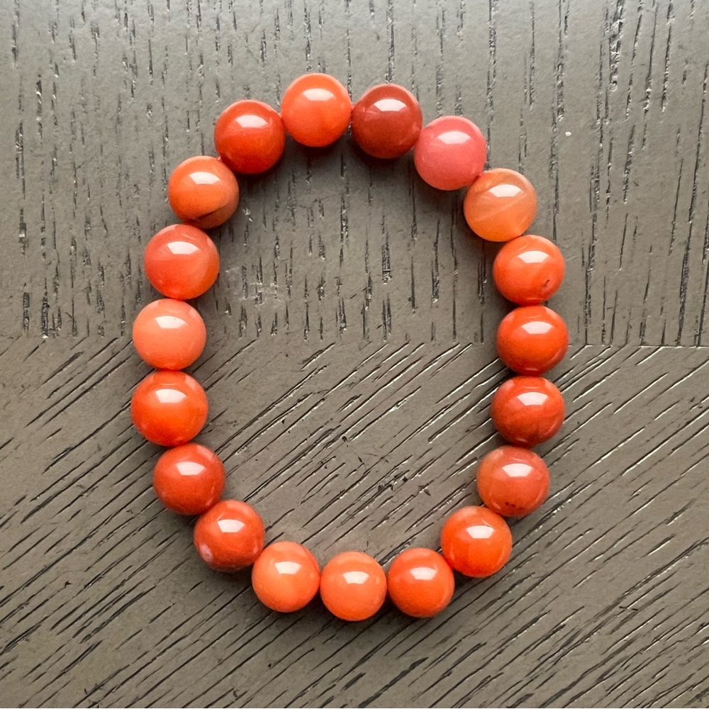 Carnelian bracelet 10mm SIZE 6.5’ - Picture 7 of 7